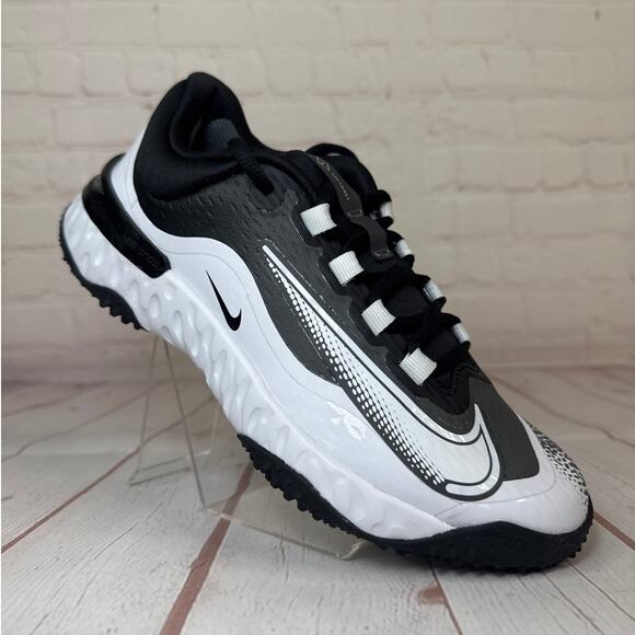 Nike Alpha Huarache Elite 4 Turf Softball Black Shoes Women’s Size 8 FD2746-002 - Picture 1 of 10